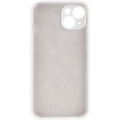 Чехол Silicone Case Full Camera Protective (AA) NO LOGO для Apple iPhone 14 (6.1") Белый / White