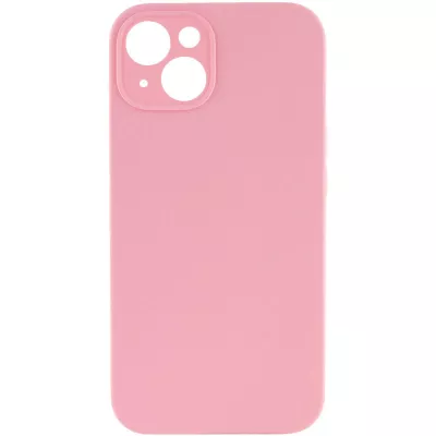 Чехол Silicone Case Full Camera Protective (AA) NO LOGO для Apple iPhone 14 (6.1") Розовый / Light pink
