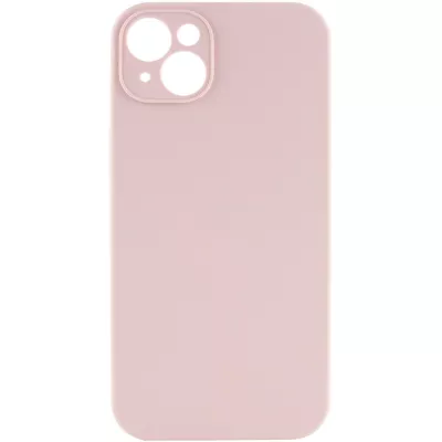 Чехол Silicone Case Full Camera Protective (AA) NO LOGO для Apple iPhone 14 (6.1") Розовый / Pink Sand