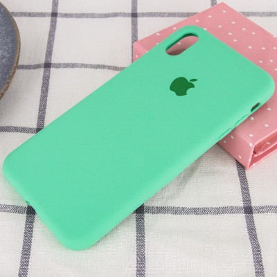 Чехол Silicone Case Full Protective (AA) для Apple iPhone XS Max (6.5") Зеленый / Spearmint