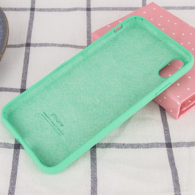 Чехол Silicone Case Full Protective (AA) для Apple iPhone XS Max (6.5") Зеленый / Spearmint