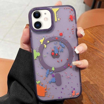 Чехол TPU+PC Flush with MagSafe для Apple iPhone 11 (6.1") Dark purple
