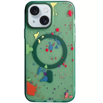 Чехол TPU+PC Flush with MagSafe для Apple iPhone 13 (6.1") Dark green