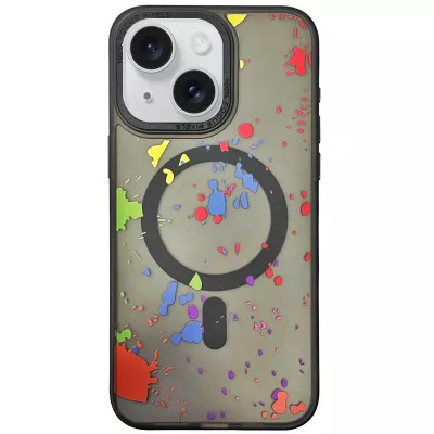 Чехол TPU+PC Flush with MagSafe для Apple iPhone 15 (6.1") Titanium black