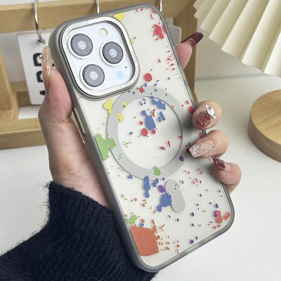 Чехол TPU+PC Flush with MagSafe для Apple iPhone 15 Pro Max (6.7") Titanium grey