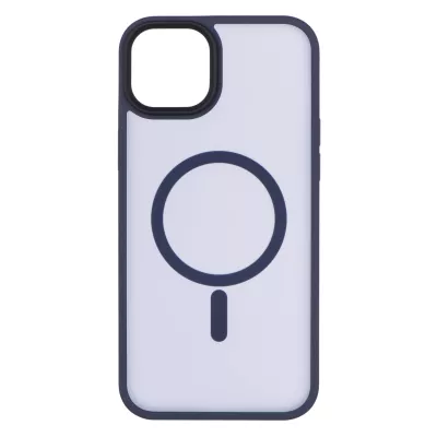 Чохол 2Е Basic для iPhone 15 Plus, Soft Touch MagSafe Cover, синій темний (2E-IPH-15PRM-OCLS-DL)