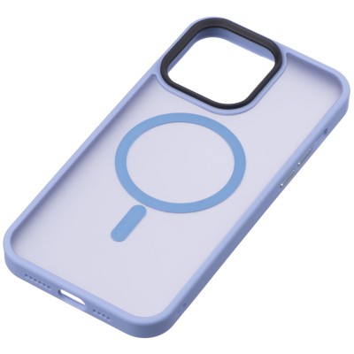 Чохол 2Е Basic для iPhone 15 Pro , Soft Touch MagSafe Cover, синій світлий (2E-IPH-15PR-OCLS-LB)