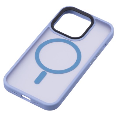 Чохол 2Е Basic для iPhone 15 Ultra, Soft Touch MagSafe Cover, синій світлий (2E-IPH-15U-OCLS-LB)