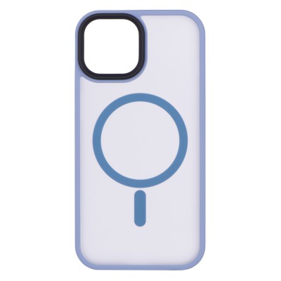 Чохол 2Е Basic для iPhone 15, Soft Touch MagSafe Cover, синій світлий (2E-IPH-15-OCLS-LB)