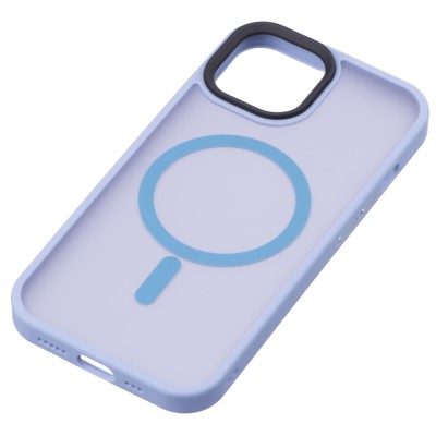 Чохол 2Е Basic для iPhone 15, Soft Touch MagSafe Cover, синій світлий (2E-IPH-15-OCLS-LB)