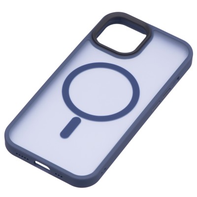 Чохол 2Е Basic для iPhone 15, Soft Touch MagSafe Cover, синій темний (2E-IPH-15-OCLS-DL)