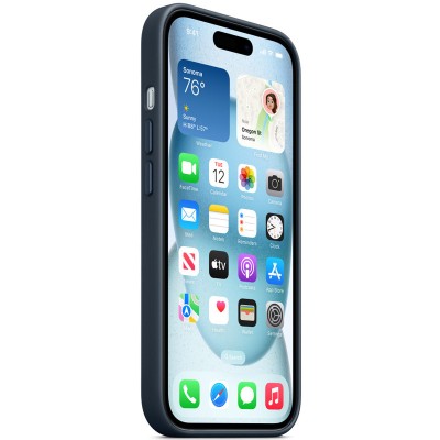 Чохол FineWoven (AAA) with MagSafe для Apple iPhone 15 (6.1") Pacific Blue