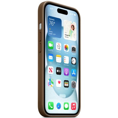 Чохол FineWoven (AAA) with MagSafe для Apple iPhone 15 (6.1") Taupe