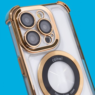 Чохол Glossy Case with Magnetic Ring iPhone 15 Pro gold