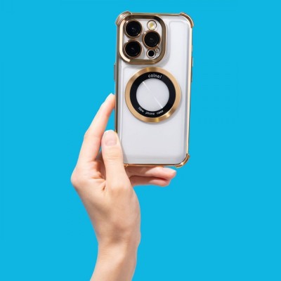 Чохол Glossy Case with Magnetic Ring iPhone 15 Pro gold