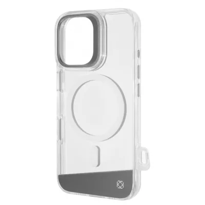 Чохол Kajsa Aluminium Shield with Magnetic Ring iPhone 16 silver