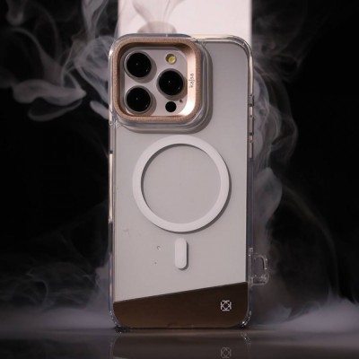 Чохол Kajsa Aluminium Shield with Magnetic Ring iPhone 16 silver