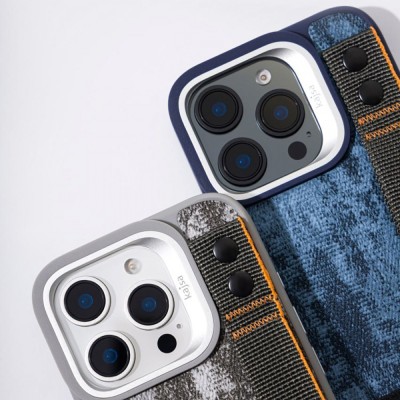 Чохол Kajsa Outdoor Collection Tie Dye with Magnetic Ring iPhone 16 Pro blue