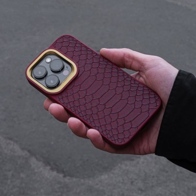 Чохол Kajsa Snake Pattern iPhone 15 black