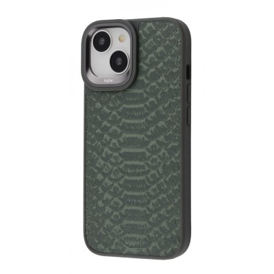 Чохол Kajsa Snake Pattern iPhone 15 olive