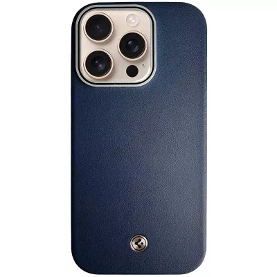 Чохол PC+Leather SGP with MagSafe для Apple iPhone 15 Pro (6.1") Blue