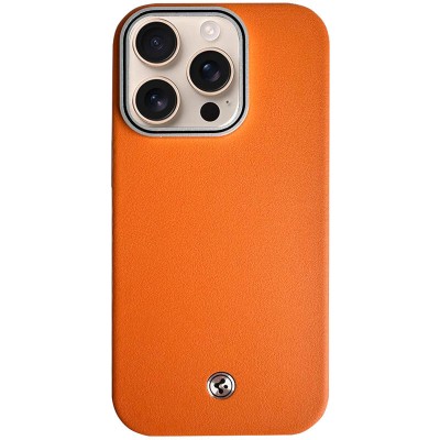 Чохол PC+Leather SGP with MagSafe для Apple iPhone 15 Pro (6.1") Brown