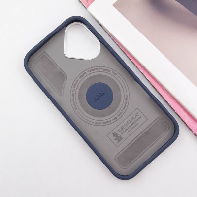 Чохол PC+Leather SGP with MagSafe для Apple iPhone 16 (6.1") Blue