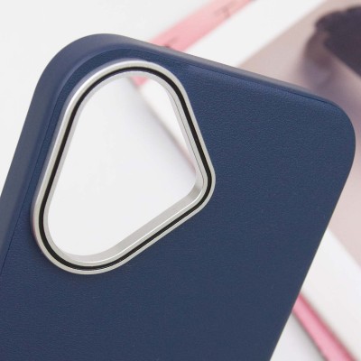 Чохол PC+Leather SGP with MagSafe для Apple iPhone 16 (6.1") Blue