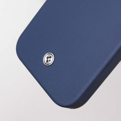 Чохол PC+Leather SGP with MagSafe для Apple iPhone 16 (6.1") Blue