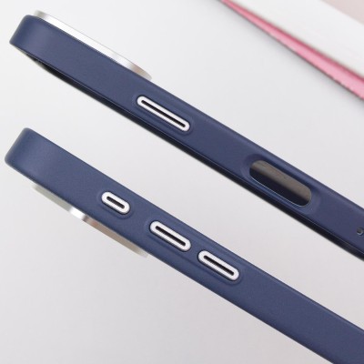 Чохол PC+Leather SGP with MagSafe для Apple iPhone 16 (6.1") Blue