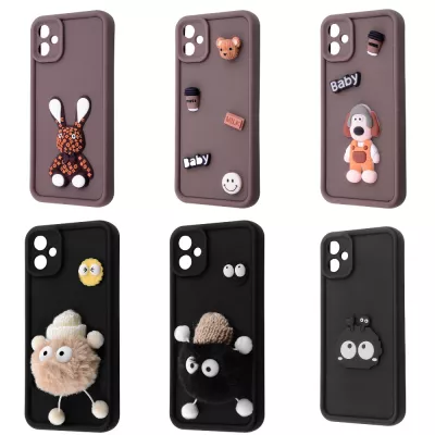 Чохол Pretty Things Case Samsung Galaxy A06 brown/fluffy white