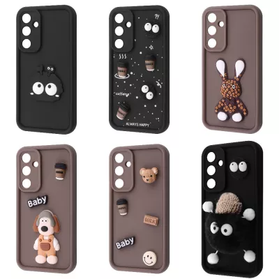 Чохол Pretty Things Case Samsung Galaxy A25 brown/fluffy white