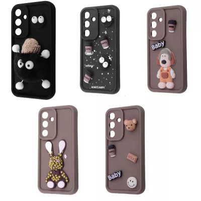 Чохол Pretty Things Case Samsung Galaxy A34 brown/fluffy white