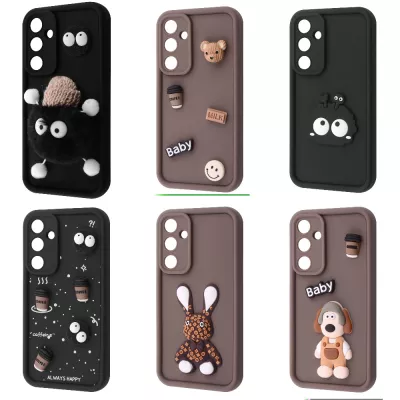 Чохол Pretty Things Case Samsung Galaxy A55 brown/fluffy white