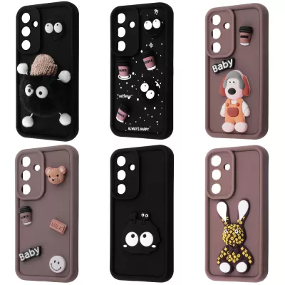 Чохол Pretty Things Case Samsung Galaxy A56 brown/fluffy white