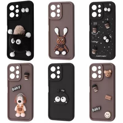 Чохол Pretty Things Case Xiaomi Redmi 12 4G brown/fluffy white