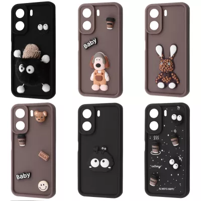 Чохол Pretty Things Case Xiaomi Redmi 13C 4G/Poco C65 brown/fluffy white