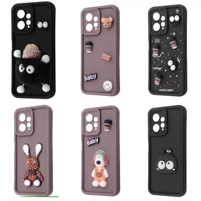 Чохол Pretty Things Case Xiaomi Redmi Note 12 4G brown/fluffy white