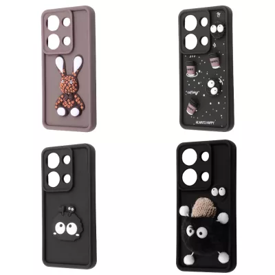 Чохол Pretty Things Case Xiaomi Redmi Note 13 Pro 4G/Poco M6 Pro 4G brown/fluffy white