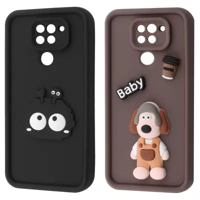 Чохол Pretty Things Case Xiaomi Redmi Note 9 brown/fluffy white