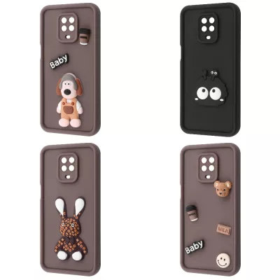 Чохол Pretty Things Case Xiaomi Redmi Note 9S/Note 9 Pro brown/fluffy white