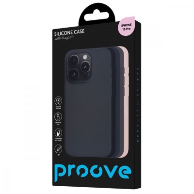 Чохол Proove Silicone Case with Magnetic Ring iPhone 15 Pro black (PCSMIP15P002)