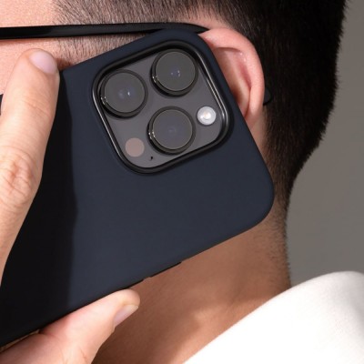 Чохол Proove Silicone Case with Magnetic Ring iPhone 15 Pro black (PCSMIP15P002)