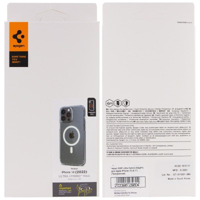 Чохол SGP Ultra Hybrid (MagFit) для Apple iPhone 14 (6.1") Прозорий