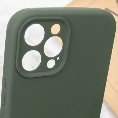 Чохол Silicone Case Full Camera Protective (AA) NO LOGO для Apple iPhone 12 Pro (6.1") Зелений / Cyprus Green