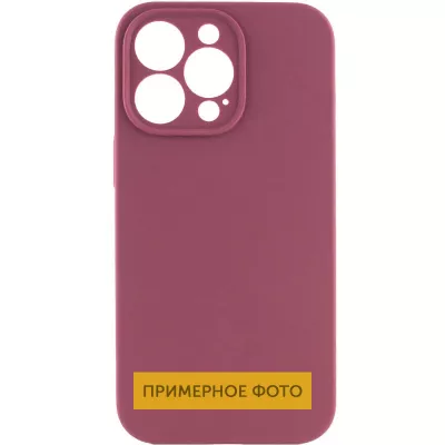 Чохол Silicone Case Full Camera Protective (AA) NO LOGO для Apple iPhone 16 (6.1") Бордовий / Plum