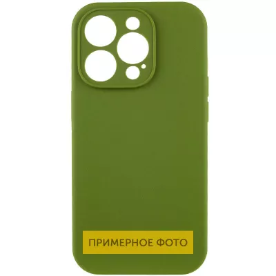 Чохол Silicone Case Full Camera Protective (AA) NO LOGO для Apple iPhone 16 (6.1") Зелений / Dark Olive