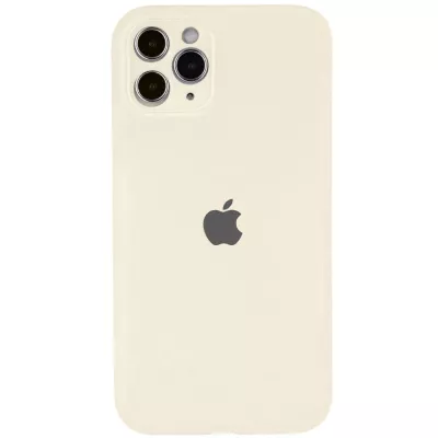 Чохол Silicone Case Full Camera Protective (AA) для Apple iPhone 12 Pro (6.1") Бежевий / Antique White