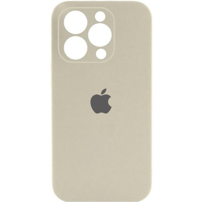 Чохол Silicone Case Full Camera Protective (AA) для Apple iPhone 14 Pro (6.1") Бежевий / Antique White