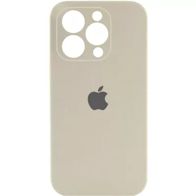 Чохол Silicone Case Full Camera Protective (AA) для Apple iPhone 14 Pro (6.1") Бежевий / Antique White